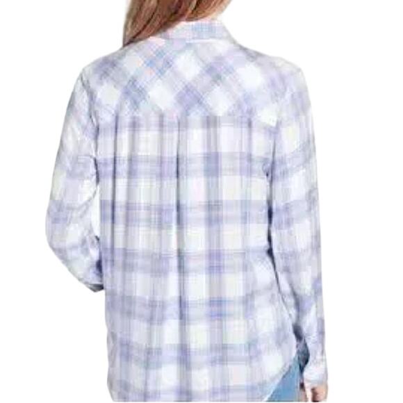 Rails Hunter White Coast Blush Plaid Button Down Shirt - Picture 3 of 8